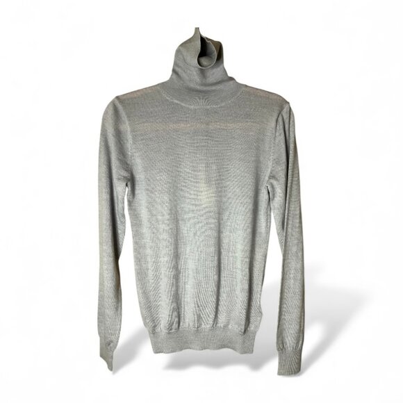 Suistudio Hunter Light Grey Merino Wool Turtleneck Sweater Small - Picture 1 of 3